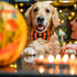 Fall Dog Collar with Bow Tie by Lionheart glory, Adjustable Halloween Dog Collar for Small Dogs