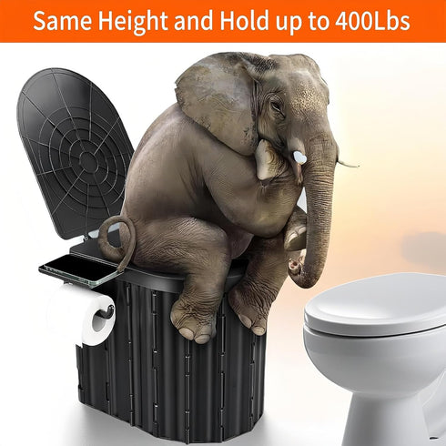UOPBYEA Portable Camping Toilet for Adults With Urine Gel and Leak-Proof Bags, Washable Outdoor Toilet for Camping