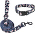 Luvable Friends Unisex Medium Pet Collar and Leash Set, Floral
