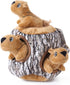 Laifug Hidden Squirrel Plush Dog Toy, Interactive Squeaky Hide and Seek Toy, Large