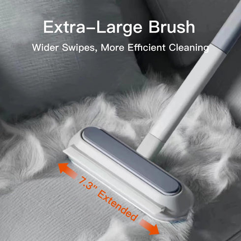 Cat Hair Remover - 4 in 1 Long Handle Fur Cleaner for Furniture, Couch, Carpet, Clothes & Bedding - Reusable Lint Tool