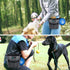 PetAmi Dog Treat Pouch, Training Bag Holder for Kibbles, Pet Food Toy, Poop Bag Dispenser (Black Stripes)