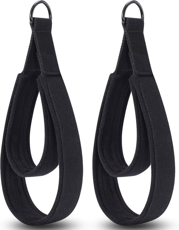 TOBWOLF 2PCS Pilates Straps, Double Loop D-Ring Straps for Reformer and Home Gym Workout