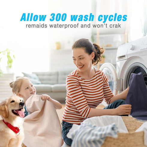 Replacement Washable Dog Bed Covers 2 Pack, 100% Waterproof Soft Noiseless Dog Bed Sheets, 30 x 20 inch Beige, 50%