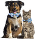 Maca Bates Flower Summer Daisy Dog Collar with Flowers, Adjustable Breakaway Bloom Blue Collars for XS to XL Pets