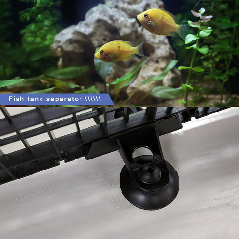 10pcs Aquarium Divider Isolation Board Partition Pane Separator Black Mixed Breeding with 20pcs Sucker Clips