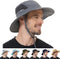 UPF 50+ Fishing Sun Hat for Men Women, Waterproof Wide Brim Boonie Bucket Hat for Beach Hiking Garden