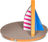 FluffyDream Cat Condo Scratcher Post, Sailboat Shape Cat Scratching Lounge Bed, 21.26x13.78x15.75 inch