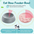 2 Pcs Cat Slow Feeder Bowl, Fun Interactive Cat Dish for Healthy Eating, Dishwasher Safe, Green, Pink