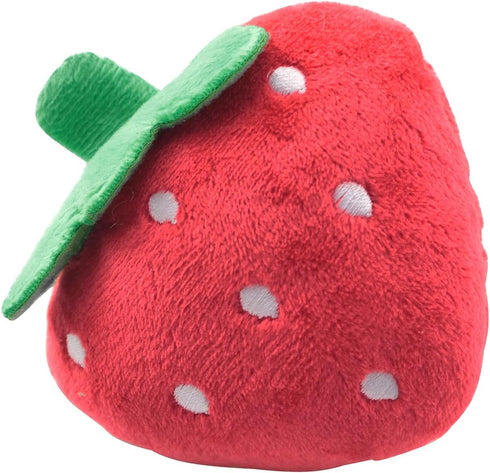 LQ Industrial Exquisitely Crafted Plush Strawberry Toy Pet Supplies Suitable for Pet Chew Scratch Play
