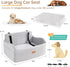 KEELUXE 55 lbs 2 2 Car Seat for Large Size Dog, Booster Seat for Dogs Under or Small Dogs, Soft Car Dog Bed Filling