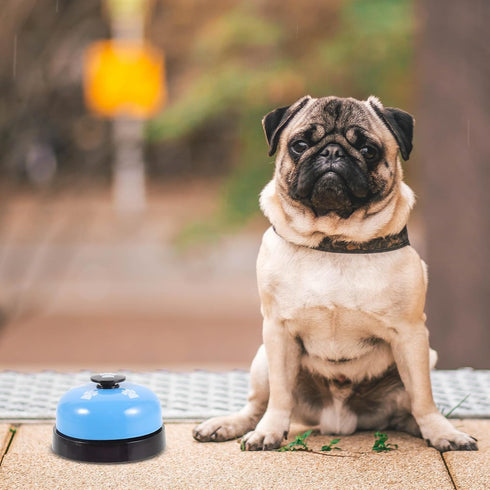 BESPORTBLE Dog Training Bell and Pet Doorbell for Potty Training Blue Paw Print Press Bell for Dogs and Cats for Puppy