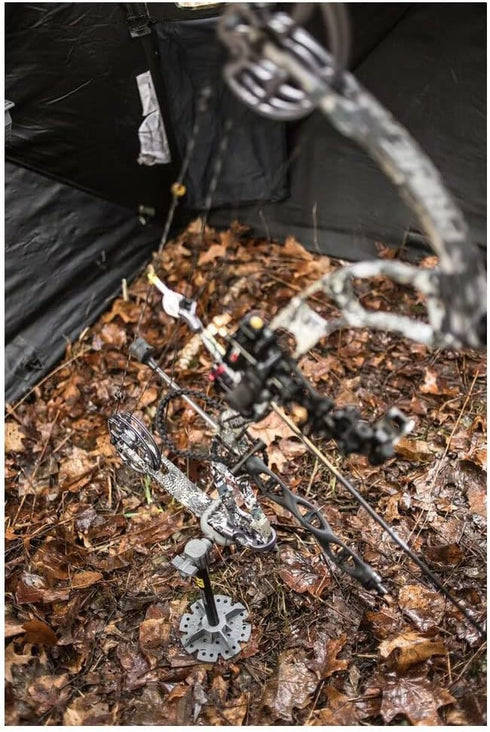 Hawk Earth Anchor, Portable Ultra-Stable Hands-Free Secure Bow Holder for Ground Hunting