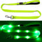 4 Ft LED Dog Leash, Waterproof Rechargeable Light Up Leash for Night Walking, Nylon Reflective with Padded Handle