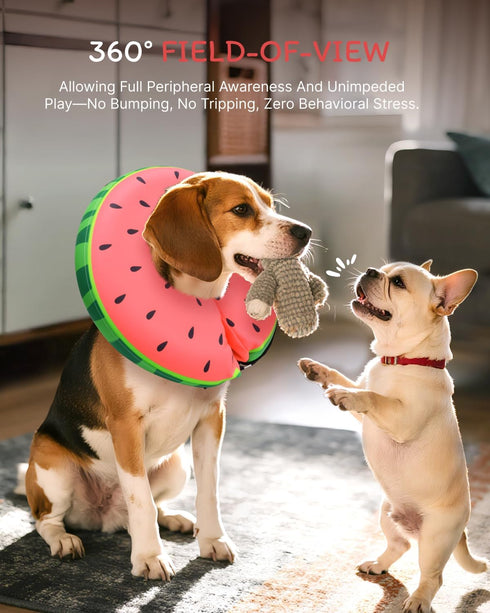 MIDOG Dog Cone Collar for Large Medium Dogs, Soft Inflatable Dog Cone Alternative After Surgery, Adjustable Protective