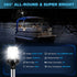 18 Inches IP67, (12-24V) Anchor Light Boat Stern Light Waterproof White Fold Down Marine Navigation Lights for Boats