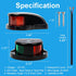 Obcursco Boat Navigation Lights LED IP67 Waterproof Red and Green Lights for Boats Marine Bow Stern