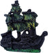 Aquarium Decorations - Small Sailboat Pirate Ship Glass Fish Tank Ornament, Freshwater Saltwater Decor