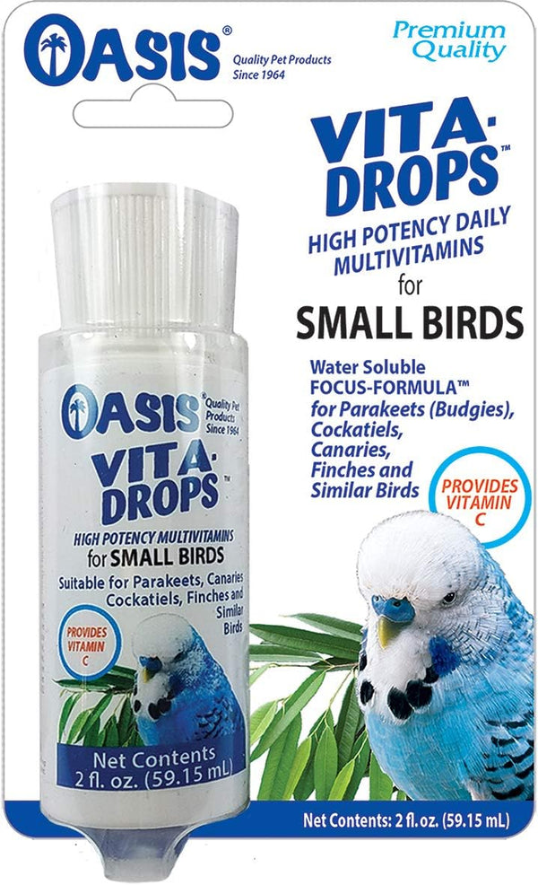OASIS #80257 Vita Drops for Small Birds, 2-Ounce Liquid Multivitamin