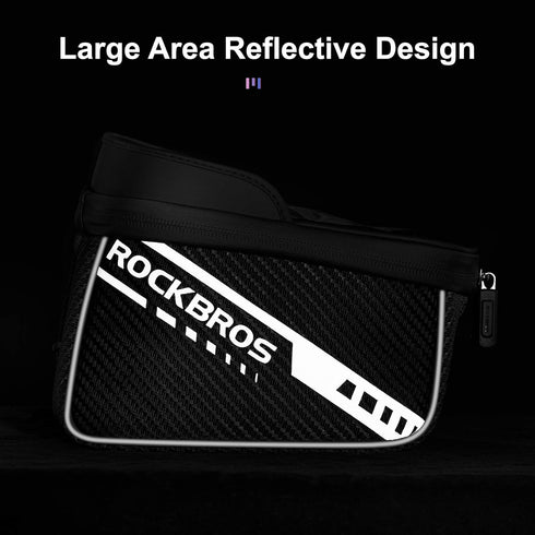 ROCKBROS Bike Phone Front Frame Bag - Top Tube Bicycle Handlebar Bag for Phone 11 12 Pro XS Max