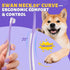 0.39" Tiny Dog Toothbrush for Small Dogs - Mini Brush Head, Curved Handle, Soft Bristles, Dual Rubber Back, Gentle
