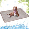Dog Cooling Mat Washable, Portable Summer Cooling Pad, Ice Silk Self-Cooling Mat for Dog, 21x27in (Coffee)