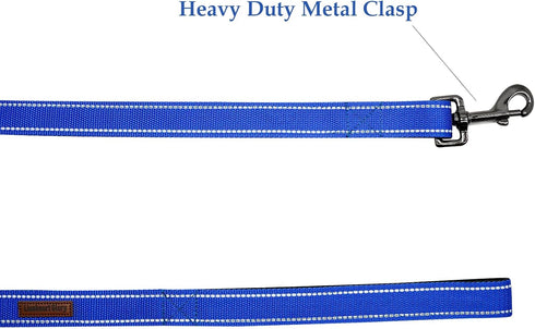 Lionheart glory Dog Leash, Reflective Dog Leashs Female Male Pet Leash Blue Leash Dog Adjustable Durable Soft Classic Leash for Small Dogs Pet Gift Puppy