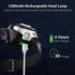 Lighting Ever LED Headlamp Rechargeable 2 Packs - Super Bright Head Lamp with 5 Modes for Camping