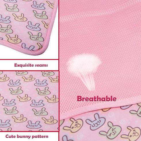 SEIS Dog Ice Pad, Ice Silk Cats Kennel Mat, Pet Cooling Pad for Summer (Pink, L)