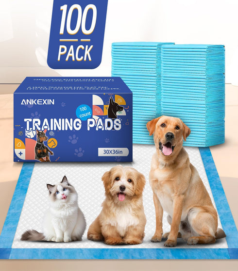 100 Counts 30x36 Inch XL Puppy Pee Pads | Super Absorbent Leak-Proof Dog Training Pads with Odor Control | Quick-Dry