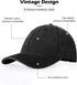 XXL Hats for Men, Low Profile Baseball Cap for Women, Oversized Washed Plain Denim Hat