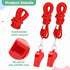 Zyghjort 50 Pack 120db Plastic Whistles for Coaches, Loud Crisp Sound Sports Whistles Bulk with Lanyard, for Lifeguard