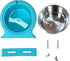 Kathson 2 Pack Crate Dog Bowl, Removable Stainless Steel Water Food Bowl for Hanging Pet Cage, Rabbit, Cat, Puppy