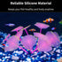 Uniclife Silicone Coral Plant Decorations, Glowing Artificial Ornament for Fish Tank, Yellow Ball Shape