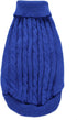 CHBORCHICEN Small Dog Sweaters, Knitted Pet Cat Warm Sweatshirt for Winter, Medium, Dark Blue