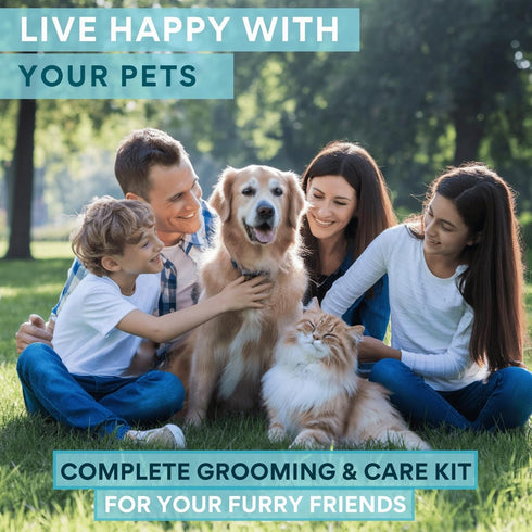 SHYNEE 8PCs 2X Dog Grooming Kit - Dog Shampoo Brush | Washing Gloves | Adjustable Dog Bath Brush | Dog Paw Cleaner |