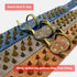 The Mighty Large Spiked Studded Dog Collar, Durable & Stylish Protection for Large Dogs, Blue Size S