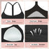 2 Pack Racerback Sports Bras - Padded Yoga Workout Tops with Mesh Panel