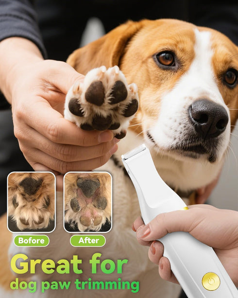 Trimmer, unibono Dog Grooming Kit with Paw All-in-One Low Noise Electric Rechargeable Small Quiet Pet Clippers Foot Dog