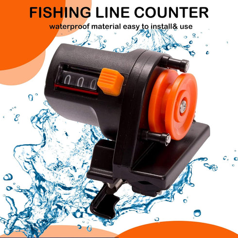 Fishing Line Counter 0-999M for Spooling & Trolling, Portable Depth Gauge with Easy-Read Display, Essential Fishing