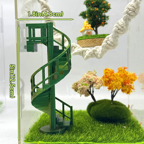 Jumping Spider Enclosure Accessories Fun Spinning Stairs, Jumping Spider Climbing Toy with Magnetic Mount for Jumping