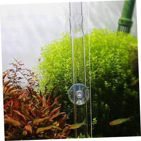 2.5cm 40cm Toyvian Acrylic Aquarium Fish Feeder with Diameter Feeding Column and Shrimp Feeding Dish Fish Tank Feeder