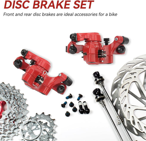 MTB Disc Brake Set, 1 Set Disc Brake Kit for Mountain Bike, Road Bike, BMX