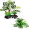 Reptile Artificial Plants, Terrarium Decorations, Aquarium Fish Tank Plant, Amphibian Habitat Accessories (M