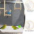 Dmnnlp 4 1 In Bird Playground Stan with Large Tray, Food Bowl, Wooden Bird Play Stand and Swing, Play Gym & Accessories
