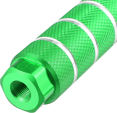 X AUTOHAUX 4pcs Aluminum Alloy Rear Foot Pegs, Universal Green Footrests for BMX MTB Bike Fit 3/8 Inch Axles