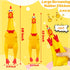 2Pcs Chickens,15 Inch 12 Inch Large Screaming Rubber Yellow Squawking Squeaky Chicken Toy for Novelty Gag Gift,Prank