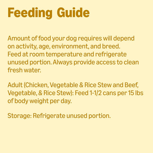 Pack, 12.5oz (6 12 Amazon Basics Wet Dog Food, Stew Variety Beef Vegetables Rice & Chicken Vegetables Rice, can, cans