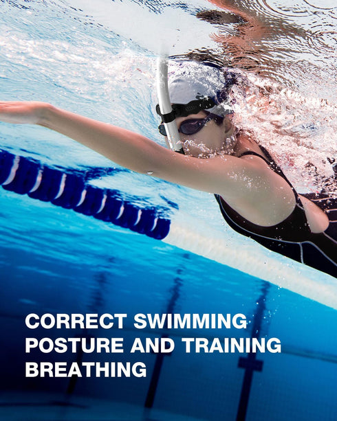 ZIONOR Unisex-Adult Swim Training Snorkel with Swim Cap for Lap Swimming in Pool and Open Water