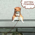 Kawaii Miniature Resin Cat Ornaments, Creative Aquarium Decoration, DIY Cat Fishing Ornament